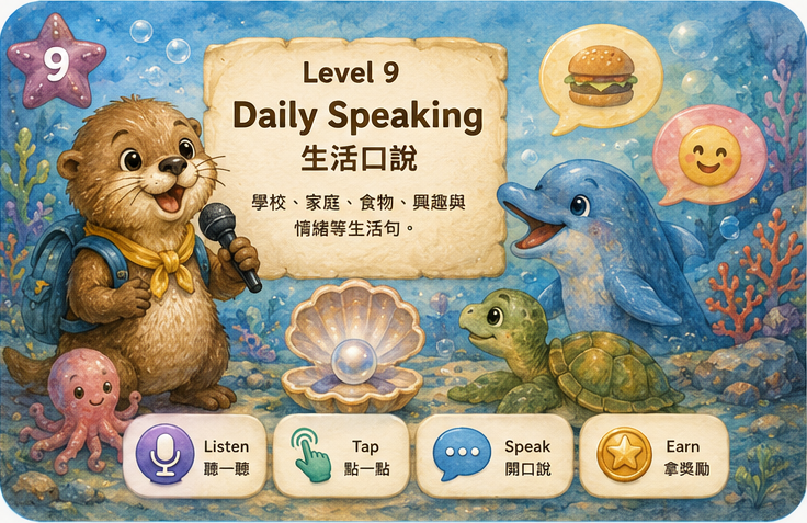Level 9 Daily Speaking watercolor art